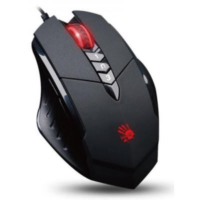 Миша A4Tech V7MA Activated Black, Optical, USB, 3200 dpi, Bloody, metal feet, підсвічування