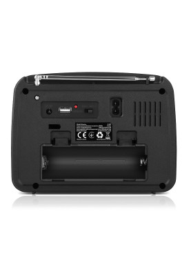 Радіоприймач 1.0 Real-El X-520 Black, 3 Вт, пластиковий корпус, FM/AM/SW, USB, SD/microSD, акумулятор