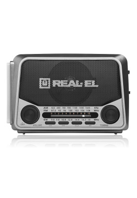 Радіоприймач 1.0 Real-El X-525 Grey, 3 Вт, пластиковий корпус, FM/AM/SW, USB, SD/microSD, акумулятор, ліхтарик