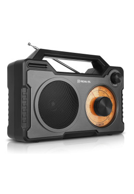 Радіоприймач 1.0 Real-El X-703 Black, 8 Вт, пластиковий корпус, FM/AM/SW, Bluetooth, USB, microSD, акумулятор