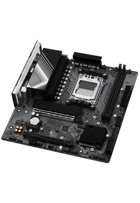 Материнська плата AM5 ASRock B650M-HDV/M.2, B650, 2xDDR5, Int.Video (CPU), 4xSATA3, 2xM.2, 2xPCI-E 4.0 16x, 1xPCI-E 4.0 1x, 1xM.2 (Key E), ALC897, RTL8125BG, 8xUSB3.2/8xUSB2.0, HDMI/DP, CrossFire, Micro ATX