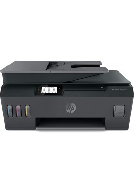 БФП струменевий кольоровий A4 HP Smart Tank 615, Black, WiFi / Bluetooth, 1200x4800 dpi, факс, до 11/5 стор/хв, монохромний сенсорний екран 5.59 см, USB, вбудоване СБПЧ, чорнило HP GT52/GT53 (Y0F71A)