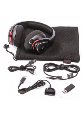 Навушники Bloody MR710 Black, 2.4 ГГц/Bluetooth v5.0, 3.5 мм, RGB підсвічування, мікрофон, літієва батарея ємністю 1200 мАгод