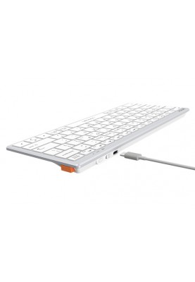 Клавіатура бездротовa A4tech FBX51C White, Bluetooth/2.4 ГГц, Fstyler Compact Size keyboard, USB, 300 мАгод