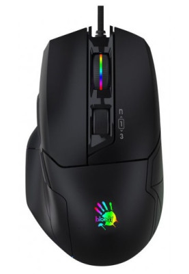 Миша A4Tech W70 Pro Bloody, Stone Black, USB, оптична (сенсор Pro 3389 16K), 100-16000 dpi, RGB підсвічування (5 профілів), 11 кнопок, ніжки X'Glide, 1.8 м