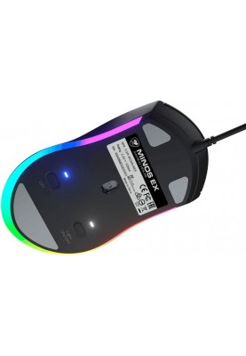 Миша Cougar Minos EX Black, USB, ігрова, 6400 dpi, 3-зонне RGB підсвічування