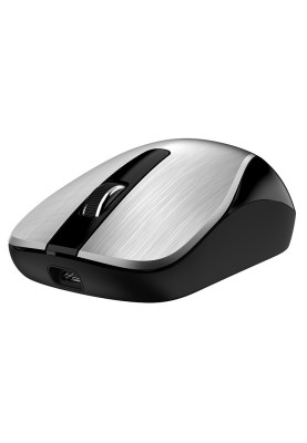 Миша бездротова Genius ECO-8015, Silver, USB 2.4 GHz, оптична (сенсор BlueEye), 800-1600 dpi, 3 конпки, NiMH акумулятор