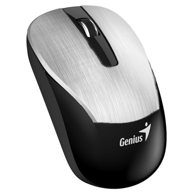 Миша бездротова Genius ECO-8015, Silver, USB 2.4 GHz, оптична (сенсор BlueEye), 800-1600 dpi, 3 конпки, NiMH акумулятор