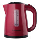 Електрочайник Liberton LEK-6818, Red/Black, 2000W, 1.7л, дисковий, пластик, автовідключення, шкала рівня води p 2-х сторін, індикатор роботи, фільтр від накипу, LED-підсвічування