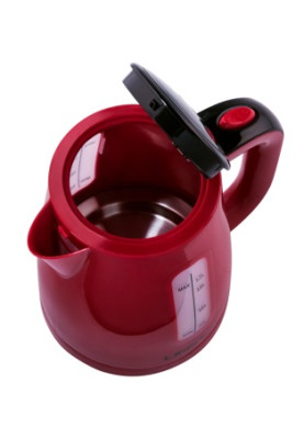 Електрочайник Liberton LEK-6818, Red/Black, 2000W, 1.7л, дисковий, пластик, автовідключення, шкала рівня води p 2-х сторін, індикатор роботи, фільтр від накипу, LED-підсвічування