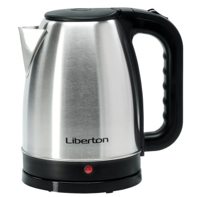 Електрочайник Liberton LEK-6817, Steel, 2000W, 1.7л, нержавіюча сталь, дисковий, автовідключення, шкала рівня води внутрішня, LED-індикатор включення, захист від включення без води