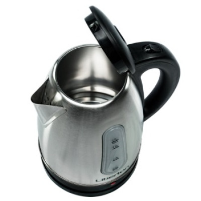 Електрочайник Liberton LEK-6819, Steel, 2000W, 1.7л, нержавіюча сталь, дисковий, автовідключення, шкала рівня води внутрішня, LED-індикатор включення, захист від включення без води