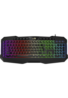 Клавіатура Genius Scorpion K11 Pro, Black, USB, "дихаюче" RGB підсвічування, 12 мультимедійних кнопок, 1.8 м