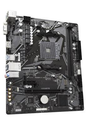 Мат.плата AM4 (A520) Gigabyte A520M K V2, A520, 2xDDR4, Int.Video(CPU), 4xSATA3, 1xM.2, 1xPCI-E 16x 3.0, 1xPCI-E 1x 3.0, ALC887, RTL8111H, 6xUSB3.2/6xUSB2.0, VGA/HDMI, MicroATX