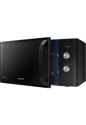Мікрохвильова піч Samsung MS23K3614AK/UA, Black, 800W, 23л, соло, 6 рівнів потужності, керування механічне, годинник, розморожування, LED дисплей, поворотний стіл 28,8мм