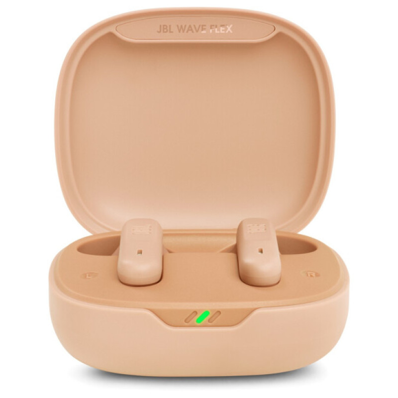 Навушники JBL Wave Flex, Beige, Bluetooth, мікрофон, чохол з функцією зарядки (JBLWFLEXBEG)