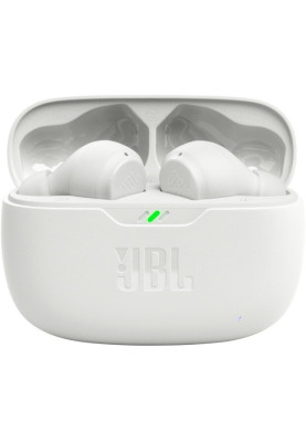Навушники JBL Wave Beam, White, Bluetooth, мікрофон, чохол з функцією зарядки, технологія "JBL Deep Bass Sound" (JBLWBEAMWHT)