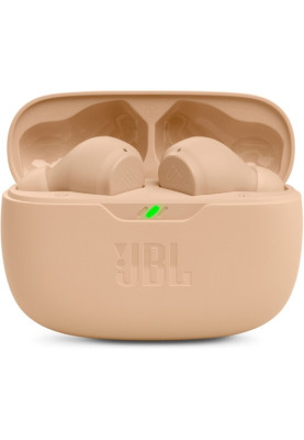 Навушники JBL Wave Beam, Beige, Bluetooth, мікрофон, чохол з функцією зарядки, технологія "JBL Deep Bass Sound" (JBLWBEAMBEG)