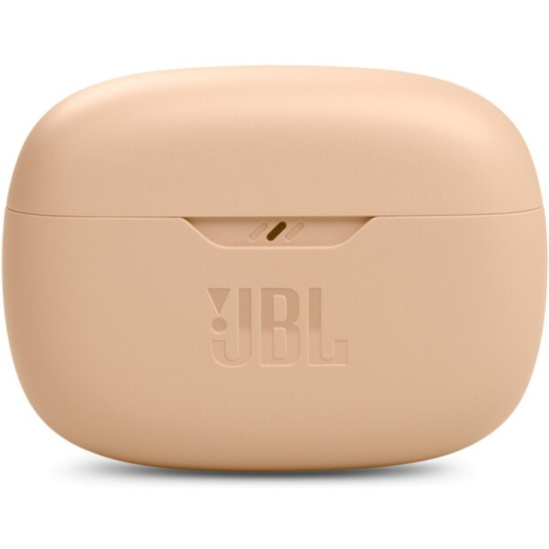 Навушники JBL Wave Beam, Beige, Bluetooth, мікрофон, чохол з функцією зарядки, технологія "JBL Deep Bass Sound" (JBLWBEAMBEG)