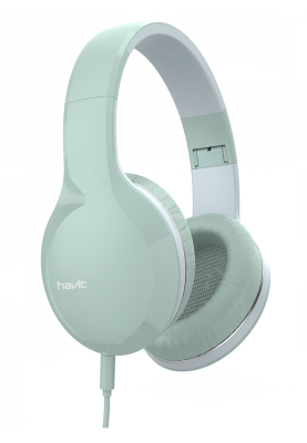 Навушники Havit HV-H100d Green, AUX (3.5мм), 32 Ом, кабель 1.2м