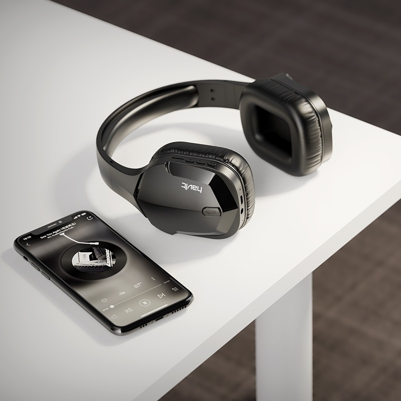 Навушники Havit HV-H610BT Black, Bluetooth V5.0, AUX, Micro SD Card, Fm, USB, 200mAh