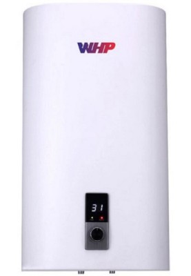 Водонагрівач WHP Flat WHP-F 100, 2000W (2х1000), 100л, вертикальний, механічний термостат з дисплеєм, открытый мідний тэн, эмалированный бак, індикатор температури, 1155х530х280мм