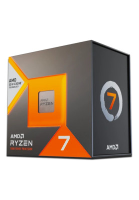 Процесор AMD (AM5) Ryzen 7 7800X3D, Box, 8x4.2 GHz (Turbo Boost 5.0 GHz), Radeon Graphics, L3 96Mb, Zen 4, 5 nm, TDP 120W, розблокований множник, система охолодження в комплекті не йде (100-100000910WOF)