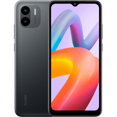 Смартфон Xiaomi Redmi A2 Black, 2 Nano SIM, 6.52" (1600х720) IPS, MediaTek Helio G36 4x2.2GHz+4x1.8GHz, RAM 2GB, ROM 32GB, MicroSD (Max 512GB), GPS, Wi-Fi, BT, LTE, 3 Cam, Li-Ion 5000mAh, Android 13 (Go Edition)