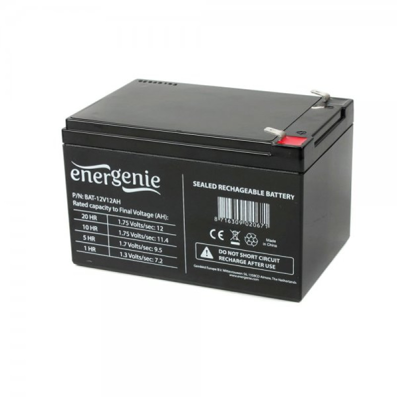 Батарея для ДБЖ 12В 12Ач EnerGenie / BAT-12V12AH /  ШхДхВ 150x94x98