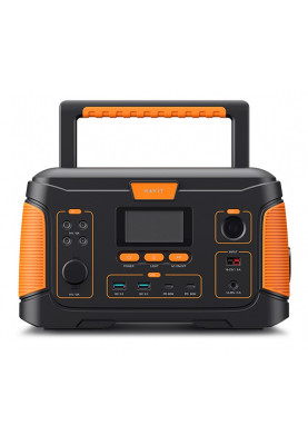 Зарядна станція Havit J300, Black/Orange, 300 Вт / 308 Вт/год, 2xType-C (60 Вт), 2xUSB (5В, 3А), DC, 1x220V, бездротова зарядка 15 Вт (HV-J300)