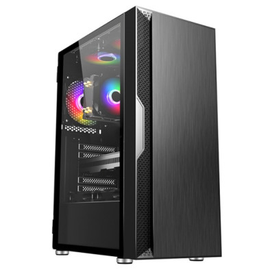 Корпус GTL Gaming X3605B "Wizard" Black, без БЖ, ATX / Micro ATX / Mini ITX, 2x3.5 мм, 2xUSB2.0, 1xUSB 3.0, загартоване скло