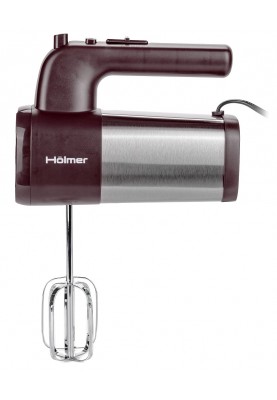 Міксер Holmer HHM-405R, Red/Silver, 450W, ручний, 5 швидкостей, режим турбо, вінчики, гаки для замісу тіста, захист від перегріву