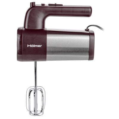 Міксер Holmer HHM-405R, Red/Silver, 450W, ручний, 5 швидкостей, режим турбо, вінчики, гаки для замісу тіста, захист від перегріву