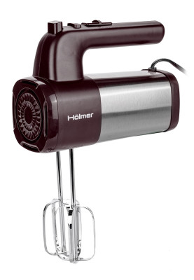 Міксер Holmer HHM-405R, Red/Silver, 450W, ручний, 5 швидкостей, режим турбо, вінчики, гаки для замісу тіста, захист від перегріву