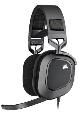 Навушники Corsair HS80 RGB, Black, USB, динаміки 50 мм, мікрофон, Dolby Audio 7.1, 32 Ом, 116 дБ, 1.8 м (CA-9011237-EU)