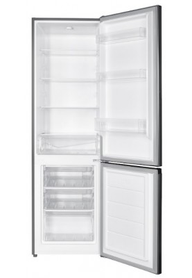 Холодильник Edler ED-334DCI, Steel, двокамерний, з нижньою мор. камерою, загальний об'єм 254L, корисний об'єм 183L/71L, електронне керування, механічний контроль температури, A+, 180x55x56см