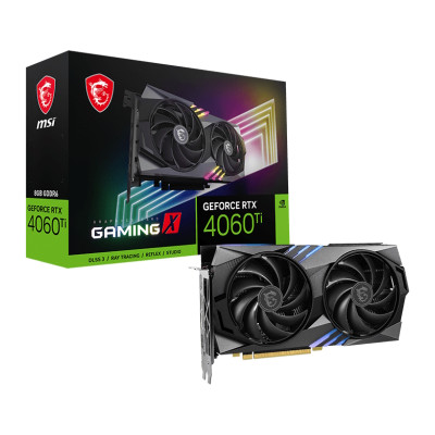 Відеокарта GeForce RTX 4060 Ti, MSI, GAMING X, 8Gb GDDR6, 128-bit, HDMI/3xDP, 2655/18000 MHz, 8-pin (RTX 4060 Ti GAMING X 8G)