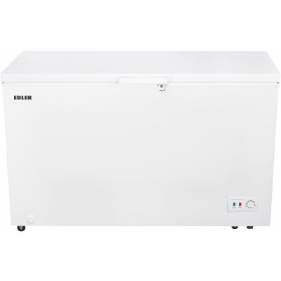 Морозильна скриня Edler ED-350B, White, корисний об'єм 380L, керування механічне, електронний контроль температури зі світлодіодним дисплеєм, функція суперзаморожування 25кг/24год, світлодіодне освітлення, A+, 88.5x130x70.5см