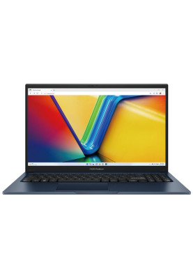 Ноутбук 15" Asus VivoBook 15 X1504ZA-BQ067(90NB1021-M00D10) Quiet Blue 15.6" FullHD 1920x1080 матовий, Intel Core i3-1215U 3.3-4.4GHz, RAM 8GB DDR4, SSD 256GB, Intel UHD Graphics, DOS, підсвічування клавіатури