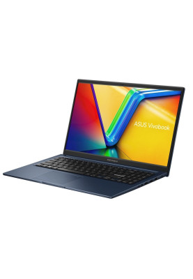 Ноутбук 15" Asus VivoBook 15 X1504ZA-BQ067(90NB1021-M00D10) Quiet Blue 15.6" FullHD 1920x1080 матовий, Intel Core i3-1215U 3.3-4.4GHz, RAM 8GB DDR4, SSD 256GB, Intel UHD Graphics, DOS, підсвічування клавіатури