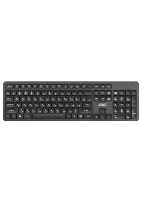 Клавіатура бездротова 2E KS260, Black, USB 2.4GHz, вологостійка, до 10 м, 1xAAA (2E-KS260WB)