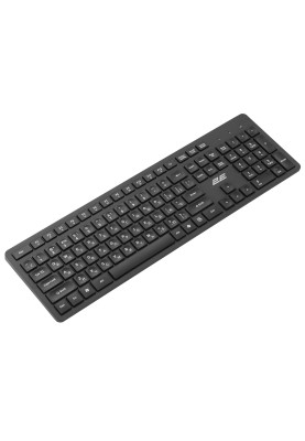 Клавіатура бездротова 2E KS260, Black, USB 2.4GHz, вологостійка, до 10 м, 1xAAA (2E-KS260WB)
