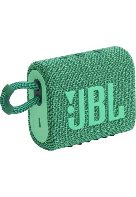Колонка портативна 1.0 JBL Go 3 Eco Green, 4.2 Вт, Bluetooth, живлення від акумулятора, IP67 водонепроникна (JBLGO3ECOGRN)