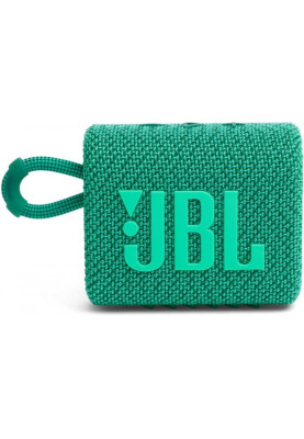 Колонка портативна 1.0 JBL Go 3 Eco Green, 4.2 Вт, Bluetooth, живлення від акумулятора, IP67 водонепроникна (JBLGO3ECOGRN)