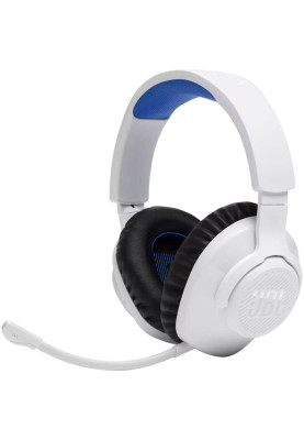 Навушники JBL Quantum 360P, White, Bluetooth/радіоканал, мікрофон, акумулятор, динаміки 40 мм (JBLQ360PWLWHTBLU)