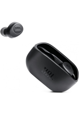 Навушники JBL Vibe 100TWS, Black, Bluetooth, мікрофон, чохол з функцією зарядки, технологія "Pure Bass" (JBLV100TWSBLKEU)