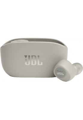 Навушники JBL Vibe 100TWS, Ivory, Bluetooth, мікрофон, чохол з функцією зарядки, технологія "Pure Bass" (JBLV100TWSIVREU)