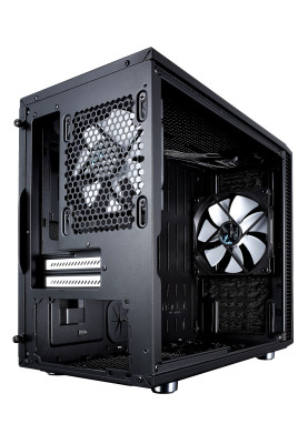 Корпус Fractal Design Define Nano S Window, Black, без БЖ, Mini Tower, для Mini-ITX, 2xUSB 3.0, макс. CPU - 160 мм / VGA - 315 мм, 1x140 мм / 1x120 мм, бічна панель з вікном (FD-CA-DEF-NANO-S-BK-W)