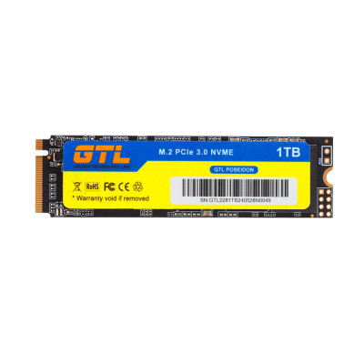 Твердотільний накопичувач SSD 1Tb, GTL Poseidon, PCI-E 3.0 x4, M.2 2280, 3D TLC, 2100/1700 МБ/с, Bulk (GTLPOS1TBNV)