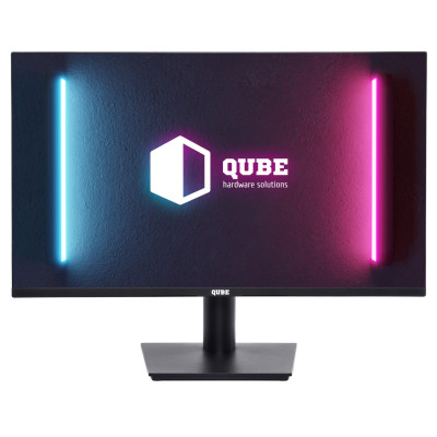 Монітор 23.8" Qube Overlord B24F75Plus-IPS, Black, ELED, IPS, 1920x1080 (16:9), 5 мс, 75 Гц, 250 кд/м², 1000:1, 178°/178°, 2x2 Вт, VGA/HDMI/DP, VESA 100x100 мм, G-SYNC Compatible, FreeSync, 72% NTSC / 99% sRGB